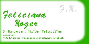 feliciana moger business card